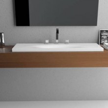 Lavatorio P/ Banheiro e Lavabo de Sobrepor Riga 120cm Sabbia
